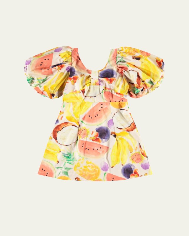 Girl's Cissy Puff Sleeve Dress, Size 3T